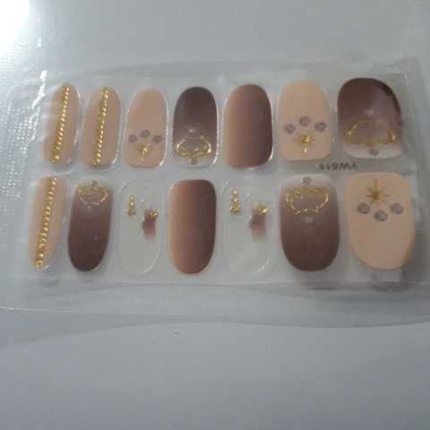  gel nail sticker * stick only * home . easy * beige group *②⑨