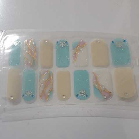  gel nail sticker * stick only * home . easy * blue group *⑳