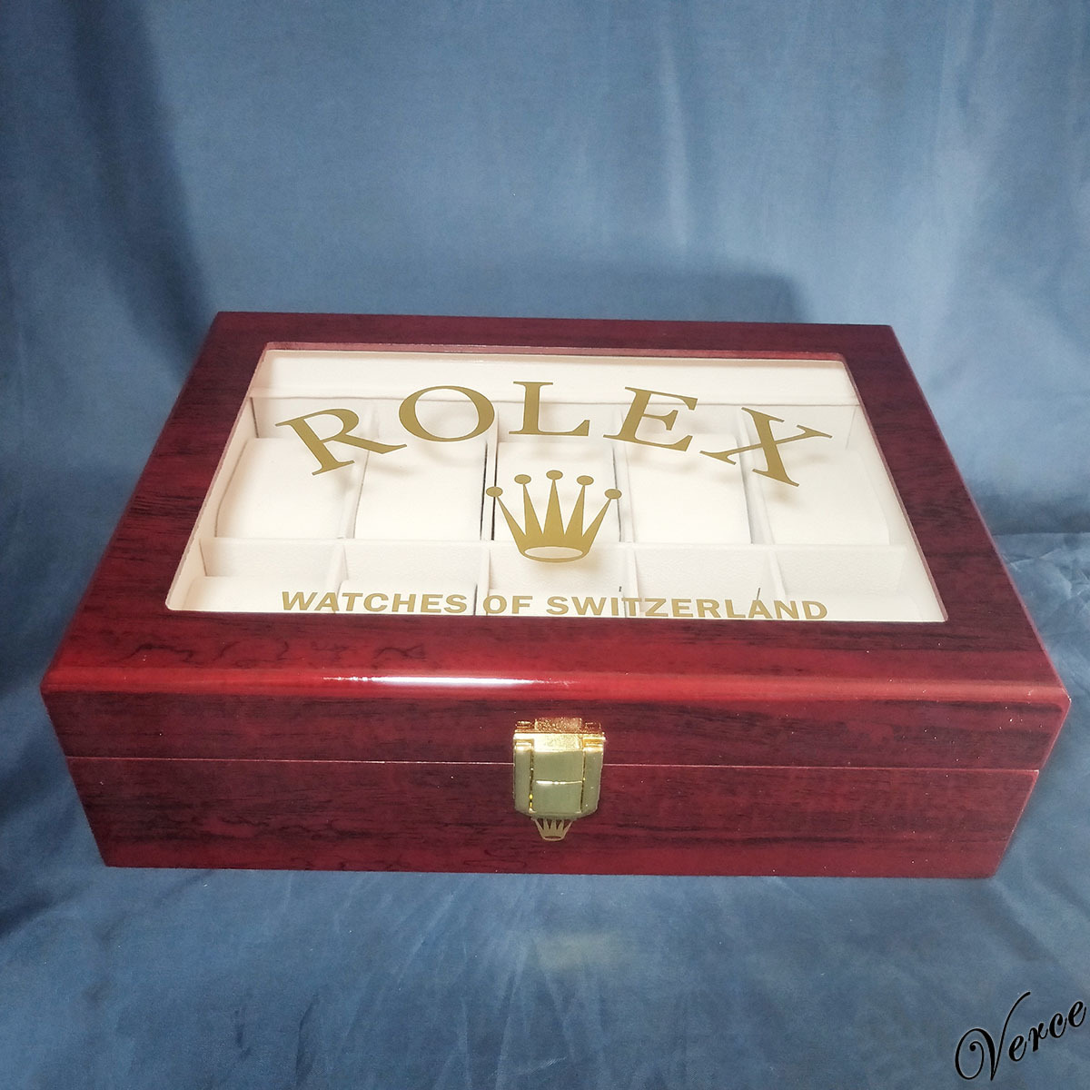 10本用 ロレックス 腕時計ケース ROLEX 限定 非売品 レア商品 純正 腕時計収納ケース 高光沢 スエード革 漆塗り 保管 高級感