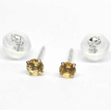 在庫あり/即出荷可】 【新品】14金/k14/ホワイトゴールド/シトリン