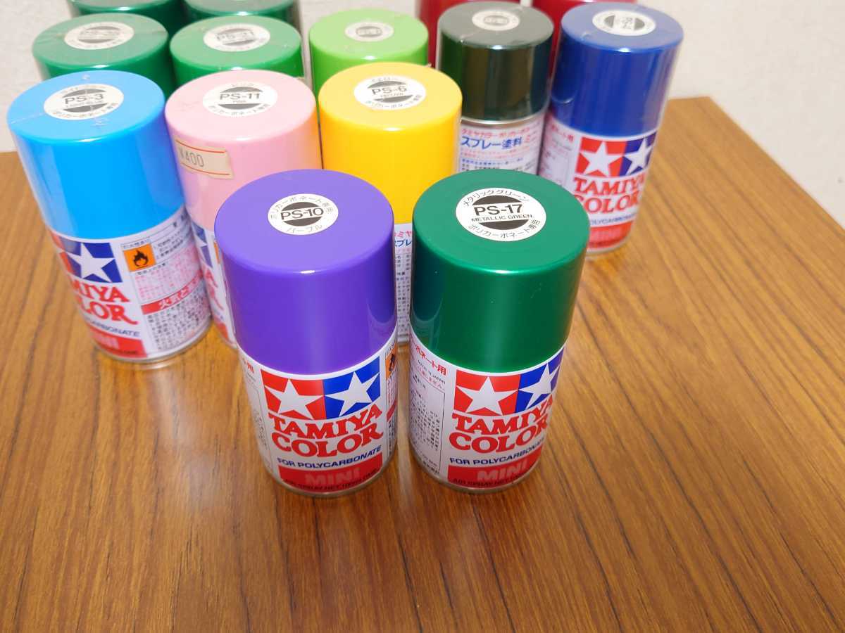 タミヤポリカーボネートスプレー12本未使用 全14本 PS TAMIYA タミヤポリカーボネートスプレー12本未使用 全14本 PS TAMIYA