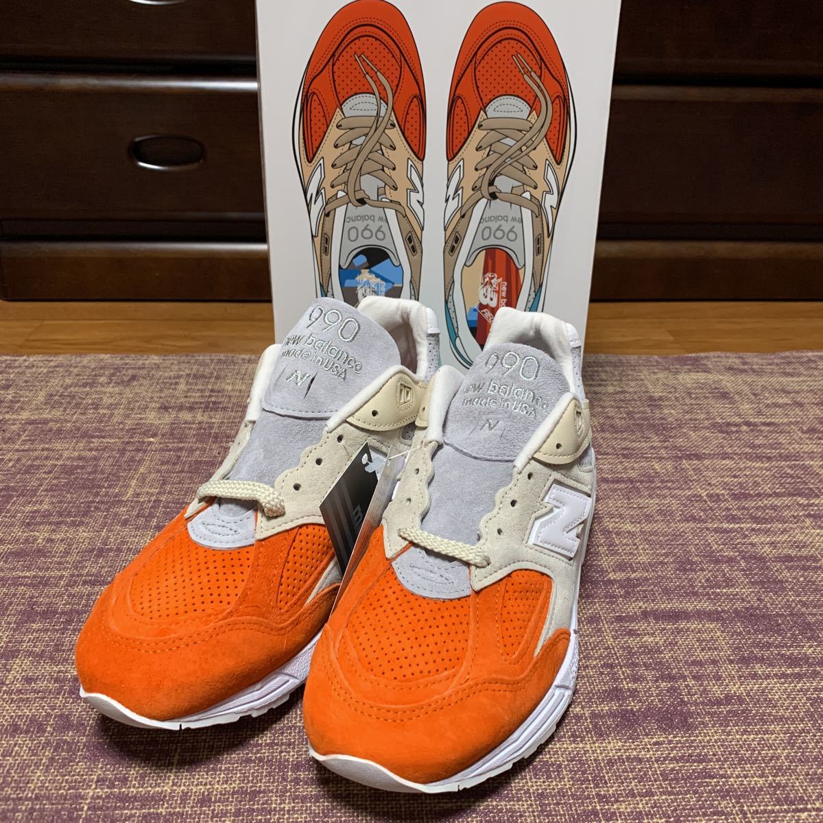 kith newbalance M990v2 kc2 us9 27.0 ニューバランス キス サイズ ロニーフィグ 新品