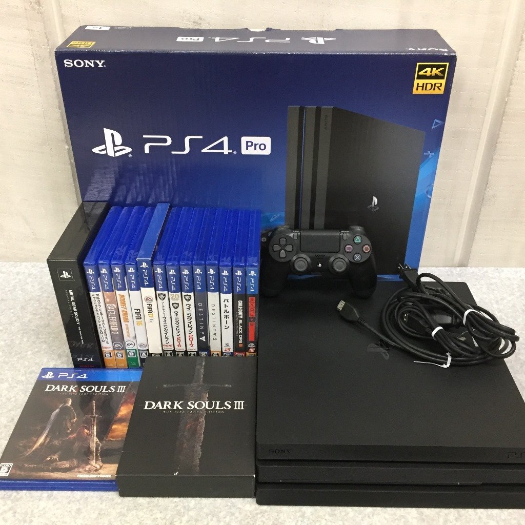 ☆PlayStation 4 Pro ジェット・ブラック 1TB( CUH-7100BB01)+ソフト15