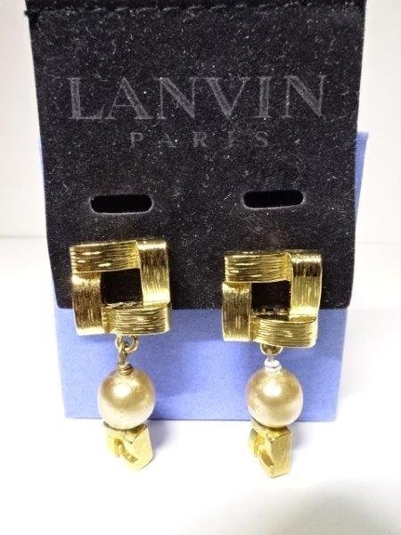 LANVIN ランバン ネックレス イヤリング 金色 レターパックプラス可 0728U11G_画像3