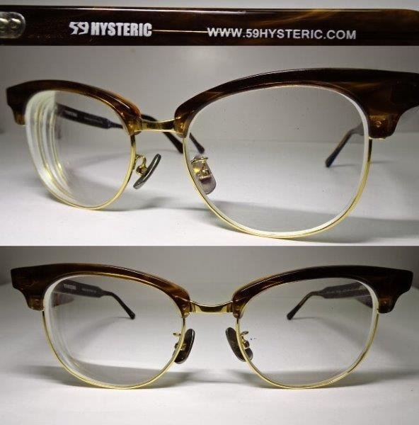 59HYSTERIC 眼鏡 ゴーキューヒステリック メガネ 日本福井産 お洒落 眼鏡 度入 レターパックプラス可 0706U8G