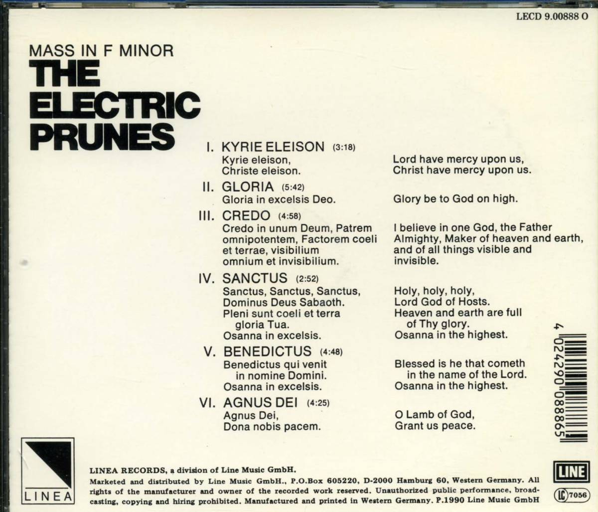 The ELECTRIC PRUNES★Mass in F Minor [エレクトリック プルーンズ,James Lowe,ジェイムズ ロウ]_画像2