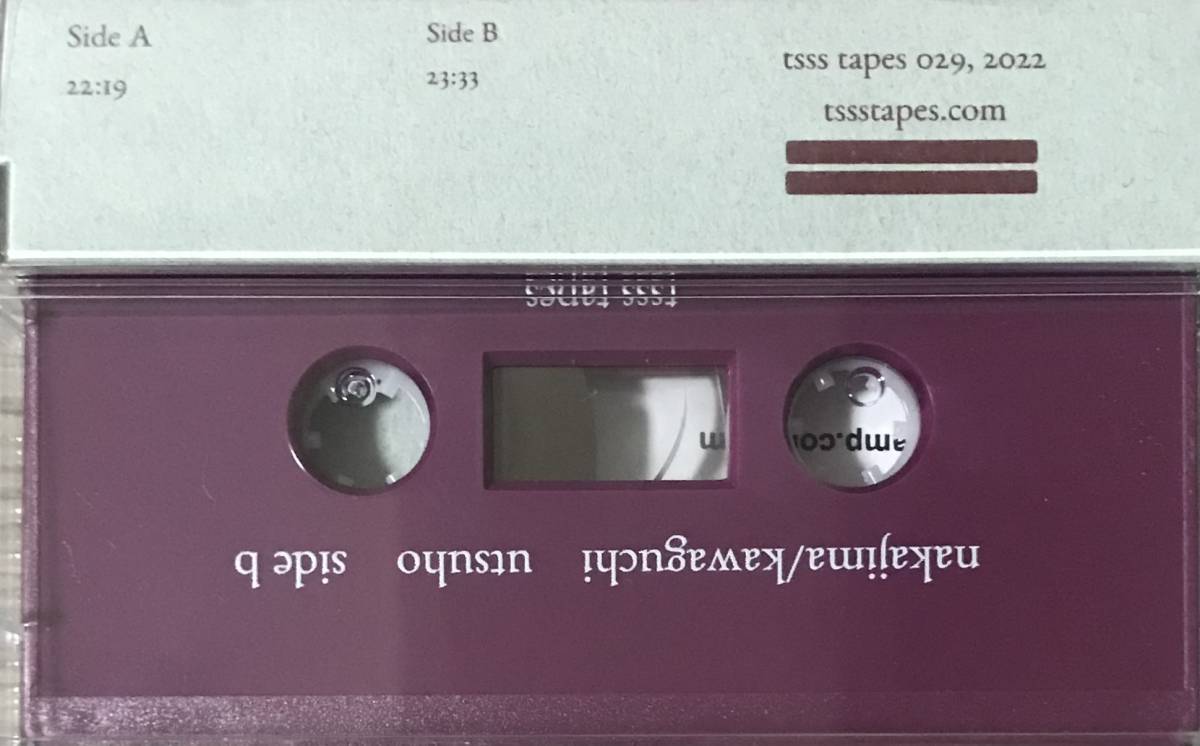 [Cassette/カセット] Rie Nakajima / Takahiro Kawaguchi - Utsuho Tape (Experimental) tsss tapes イタリア実験音楽レーベルの画像2