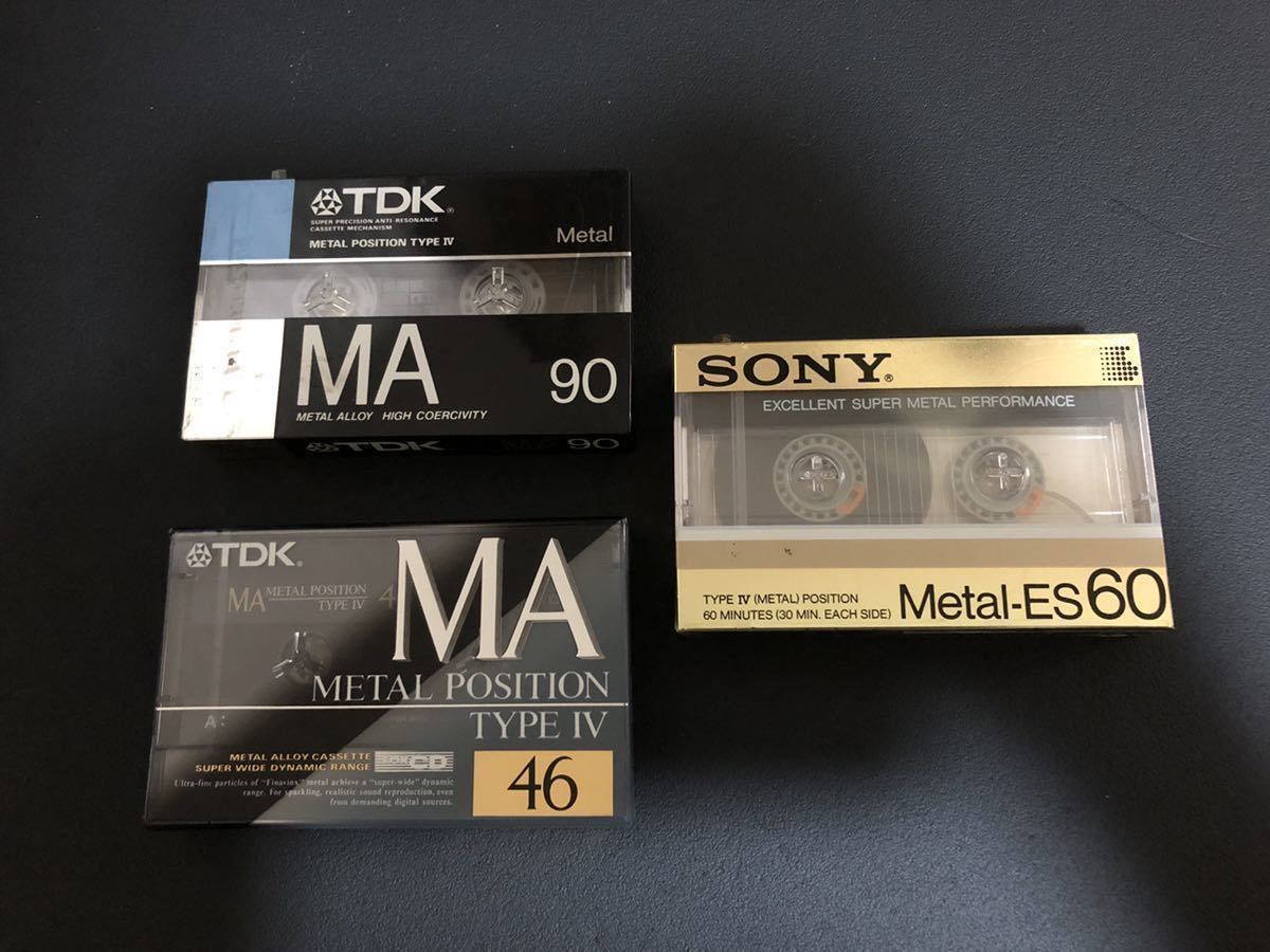 TDK カセットテープ MA90 MA46 メタル SONY metal-ES60 未使用品 計3本 自宅保管品 