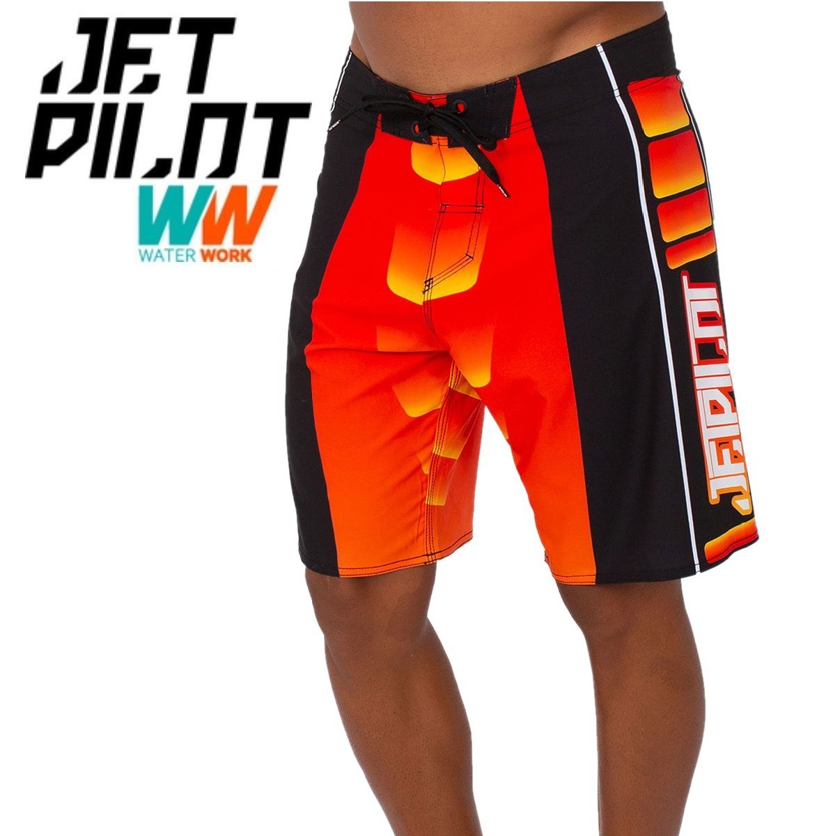 ジェットパイロット JETPILOT 2023 ボードパンツ 送料無料 ポディウム メンズ ボードショーツ S22910 オレンジ/ブラック 32 海パン_画像1