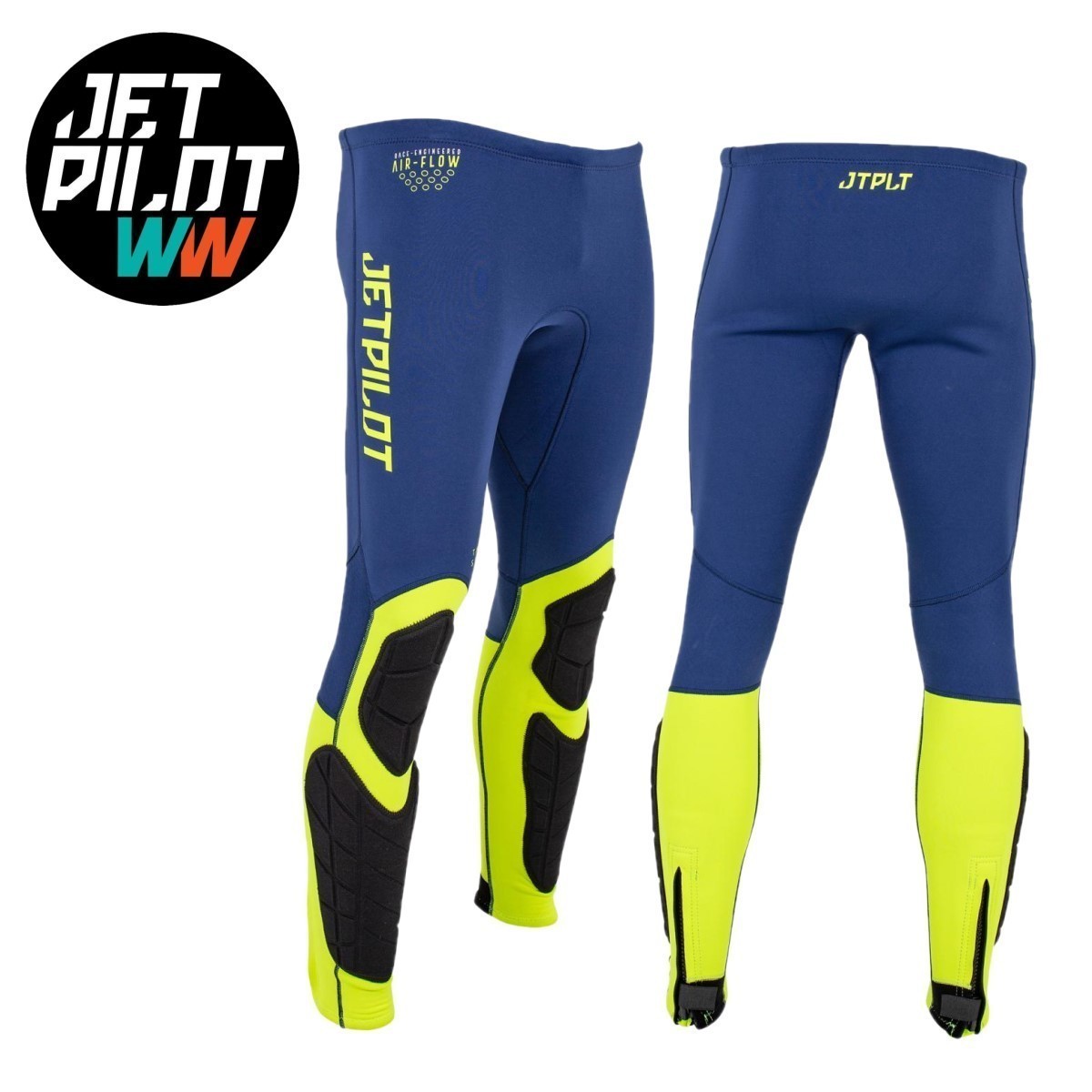 上品 ジェットパイロット JETPILOT ウェットスーツ パンツ メンズ 送料無料 RX レース ネオ パンツ ネイビー/イエロー 2XL JA21157 ウエア