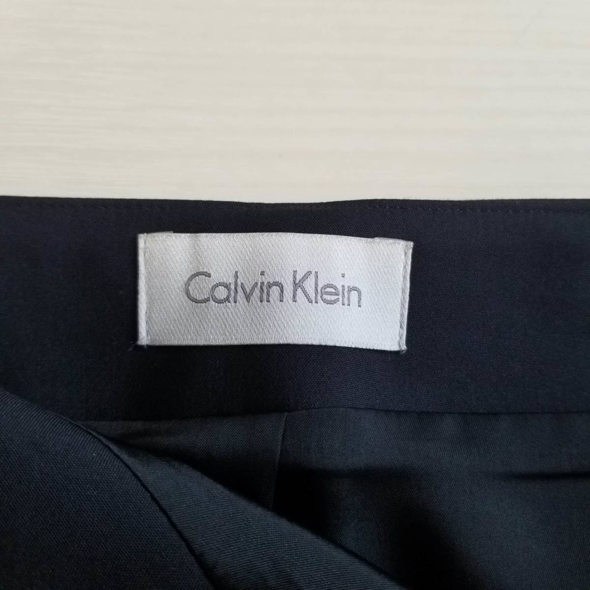 Calvin Klein カルバンクライン タイトスカート 無地 ひざ丈 レディース ボトムス サイズ2 黒 JL251_画像7