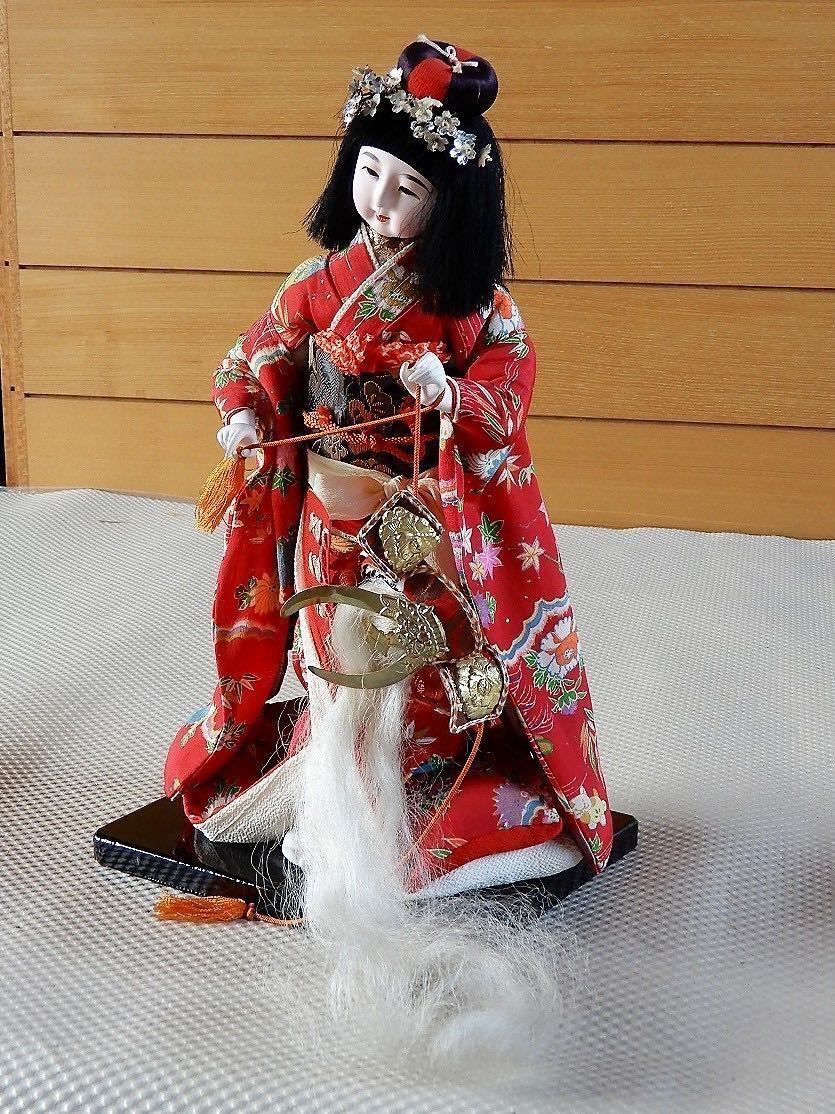 【直接手渡し限定】BS3 市松人形 32ｃｍ 昭和30年代 木製ガラスケース付 昭和レトロ / インテリア 置物 美品_画像9