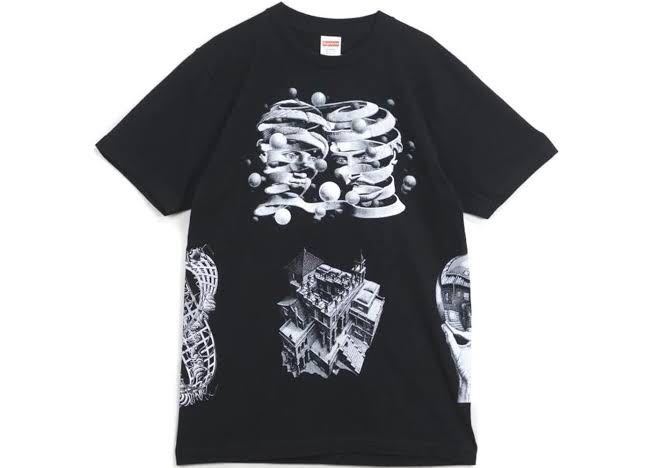 Supreme × MC Escher Collage Tee シュプリーム えっエッシャー Tシャツ box logo ボックス ロゴ art アート ビンテージ コラージュ _画像1