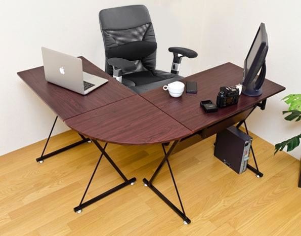 L type corner type. system PC desk * natural (NA) _pset