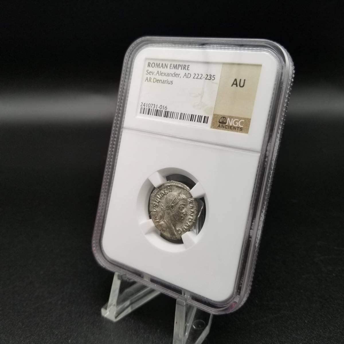 【レア！古代ローマ帝国 アレクサンデル セウェルス NGC AU】デナリウス銀貨 紀元222-235年 帝政 アンティークコイン AD_画像8