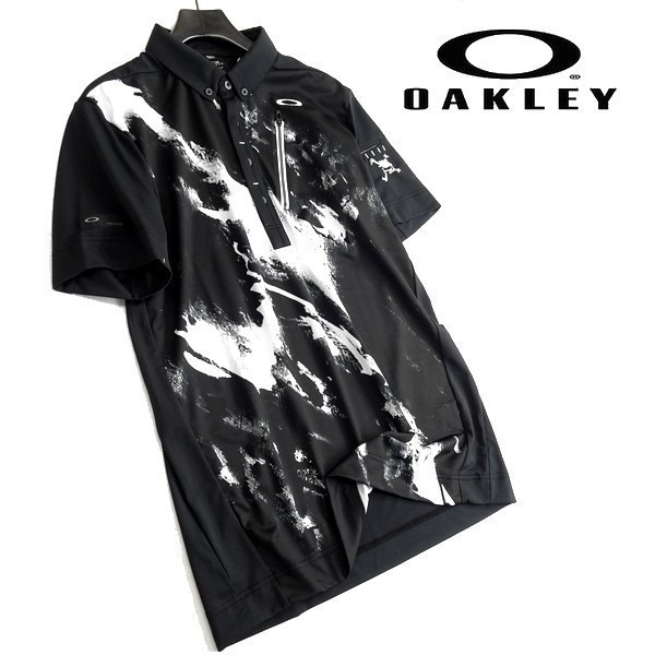 OAKLEY オークリー スカル ゴルフ 新品 定価1.3万 吸汗速乾 肌面ドライ UPF50+ 半袖 ポロシャツ ウェア FOA402484 02E L ▲034▼kkf1319e_画像1