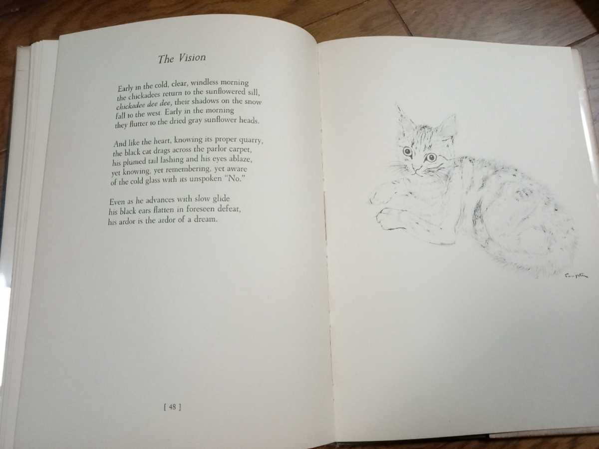 藤田嗣治 Night and the cat 「夜と猫」初版本より☆マット付き 49頁目