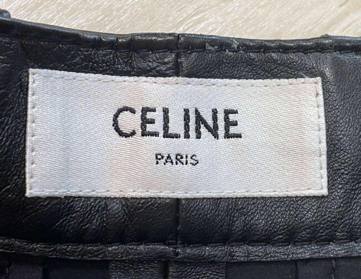 国内定価60万 Celine セリーヌ 19SS レザーニューウェーブパンツ 国内定価60万 Celine セリーヌ 19SS レザーニューウェーブパンツ