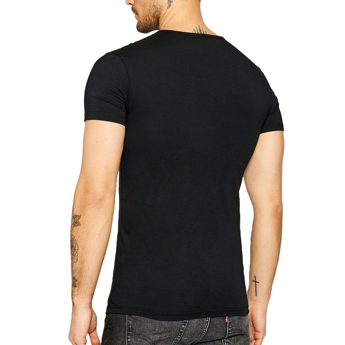 送料無料 7 VERSACE ヴェルサーチ 新品本物 AUU01005A232741 メデューサ ブラック Tシャツ size L (ITALY size 5)