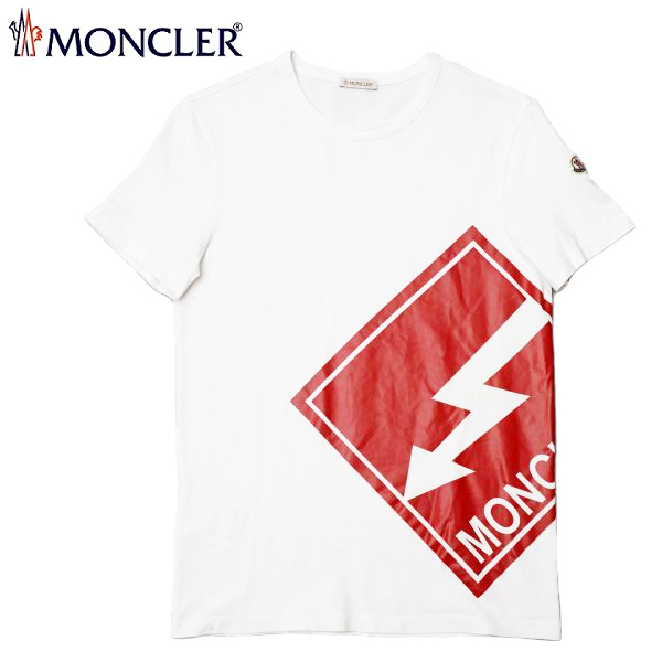 送料無料 145 MONCLER モンクレール 8C73510 8390T ホワイト 半袖 Tシャツ カットソー size XL_画像1