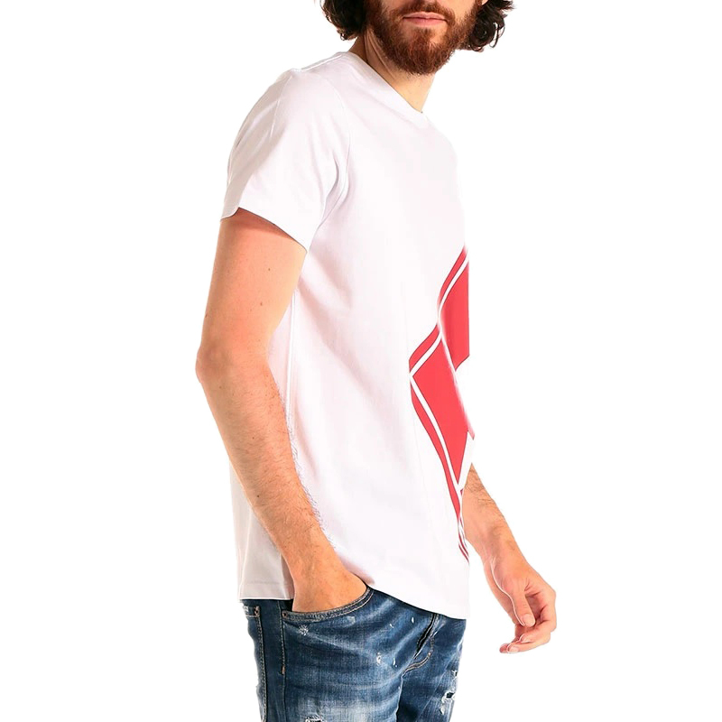 送料無料 145 MONCLER モンクレール 8C73510 8390T ホワイト 半袖 Tシャツ カットソー size XL_画像3