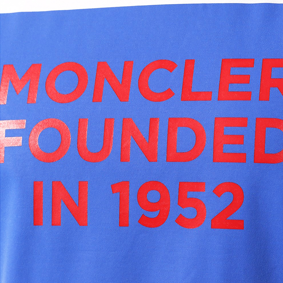 送料無料 146 MONCLER モンクレール 8C74610 8390Y ホワイト ロゴ クルーネック 半袖 Tシャツ size L_画像5