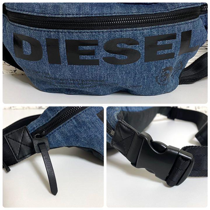 美品】DIESEL ディーゼル ボディ バッグ ウエスト ポーチ デニム 美品】DIESEL ディーゼル ボディ バッグ ウエスト ポーチ デニム