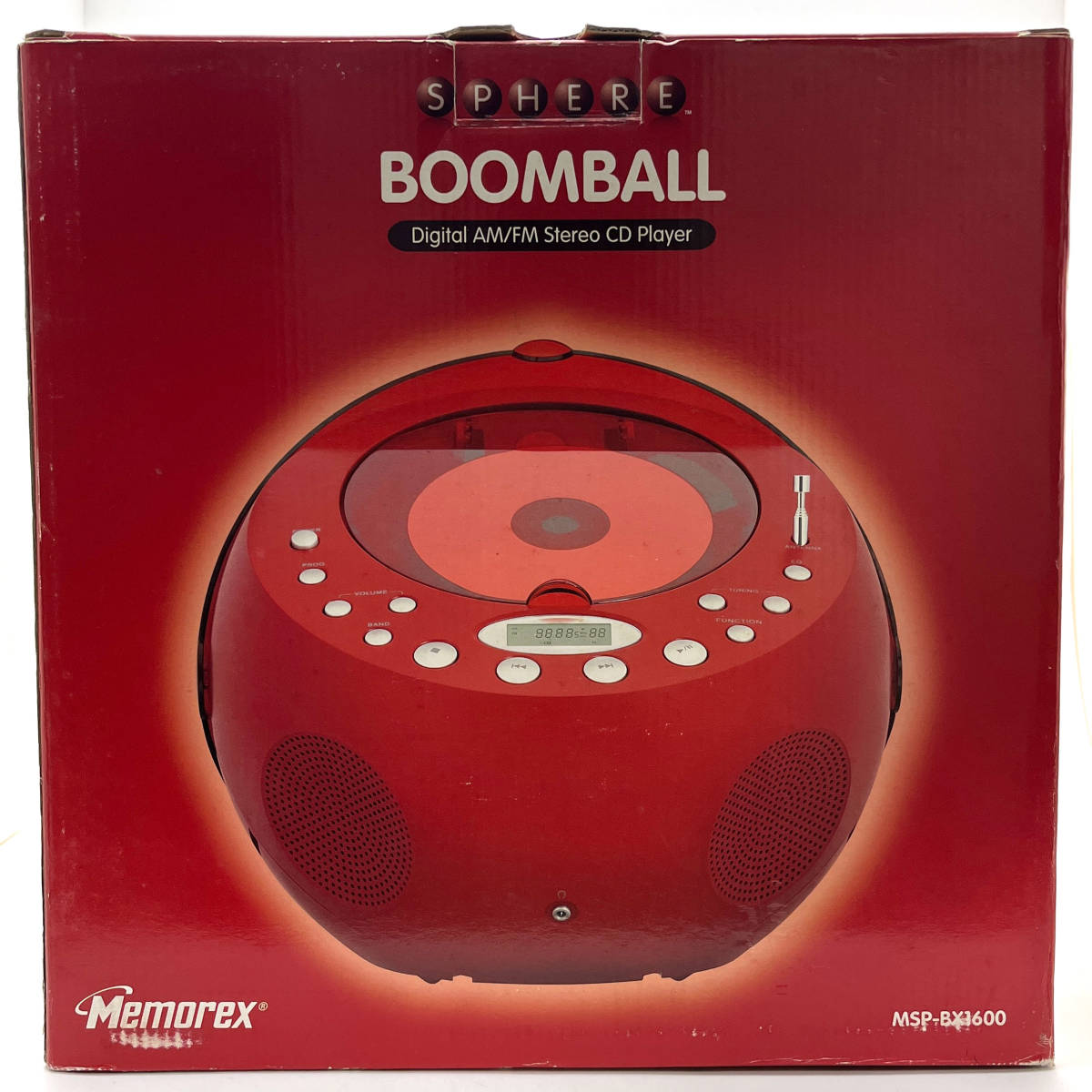 箱付 新品未使用 Memorexメモレックス SPHERE BOOMBALL MSP-BX1600/スペースエイジミッドセンチュリーcdプレイヤーmsp-tv1300videoball70s