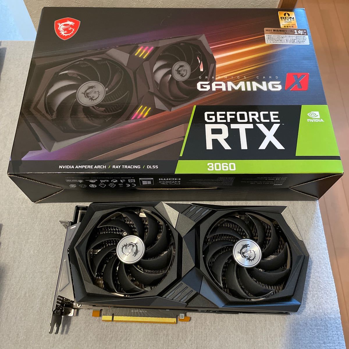 MSI GeForce RTX 3060 GAMING X 12G グラフィックボード ※ファン1個