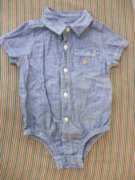 *[baby GAP] short sleeves collar attaching Dungaree shirt Leotard type coveralls rompers [70]
