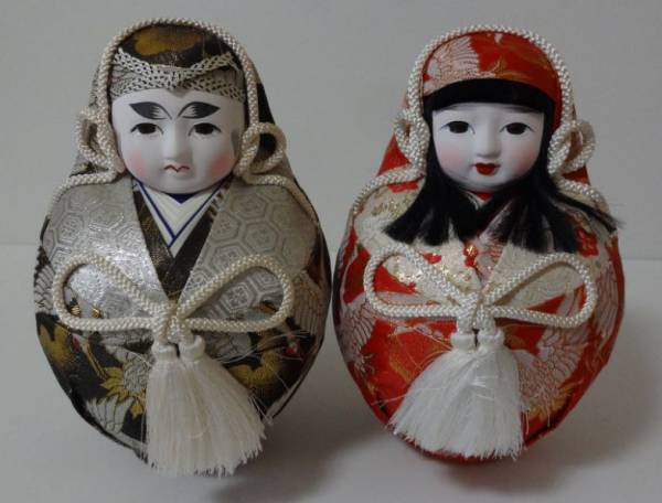 幸せなふたりに贈る結婚祝い めおとダルマ だるま 達磨 日本人形