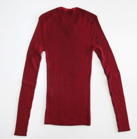  men's Dolce & Gabbana silk rib sweater red 56