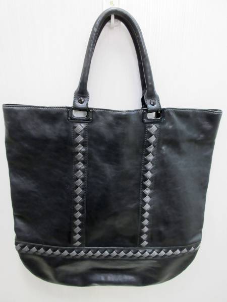 美品■BOTTEGA VENETA ボッテガヴェネタ トートバック ブラック 鞄 保存袋付 管理1707_画像1