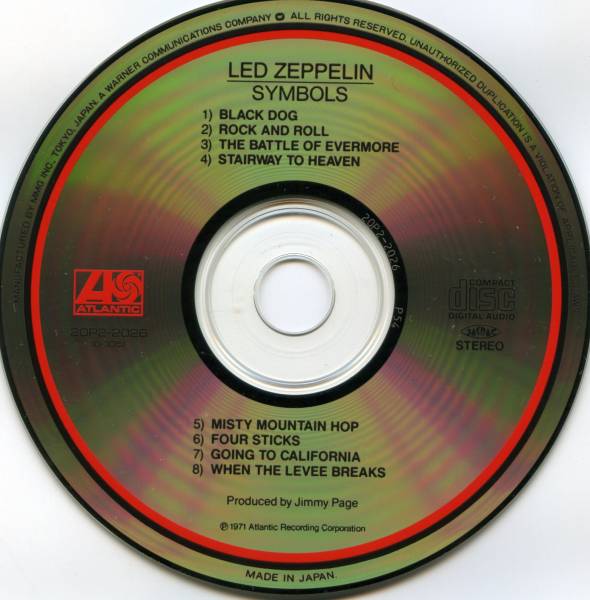 超レア 消費税 3％ 表記のCD レッド・ツェッペリン LED ZEPPELIN IV_画像3