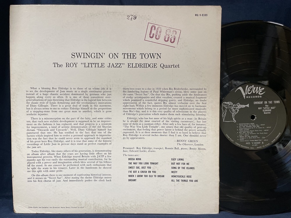 ROY ELDRIDGE / SWINGIN' ON THE TOWN オリジナル盤