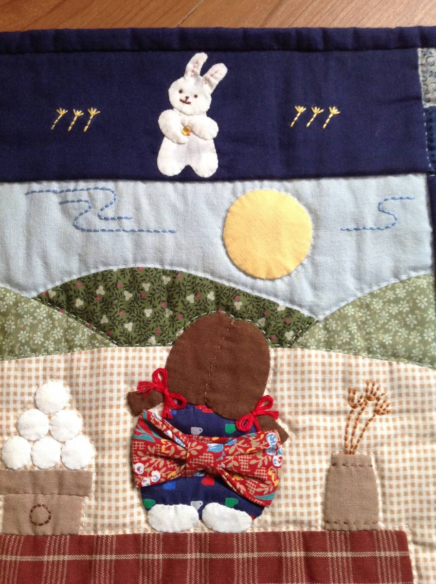 o month see tapestry ... month patchwork handmade goods quilt patchwork quilt work middle autumn full month 