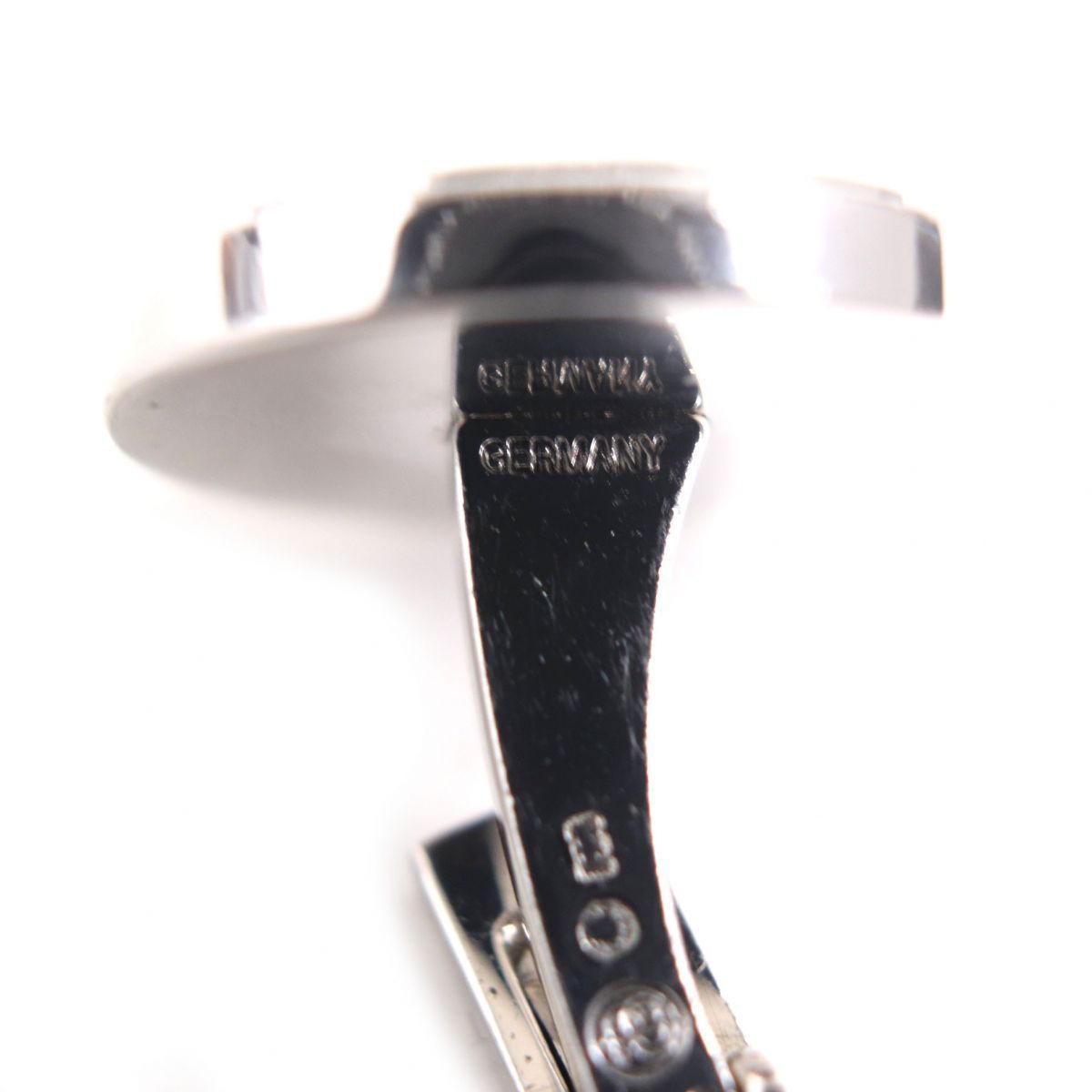 良品 Cartier カルティエ サントスモチーフ ロゴ刻印入り SV925 カフリンクス/カフスボタン シルバー ドイツ製 メンズ ビジネス 総重量21g