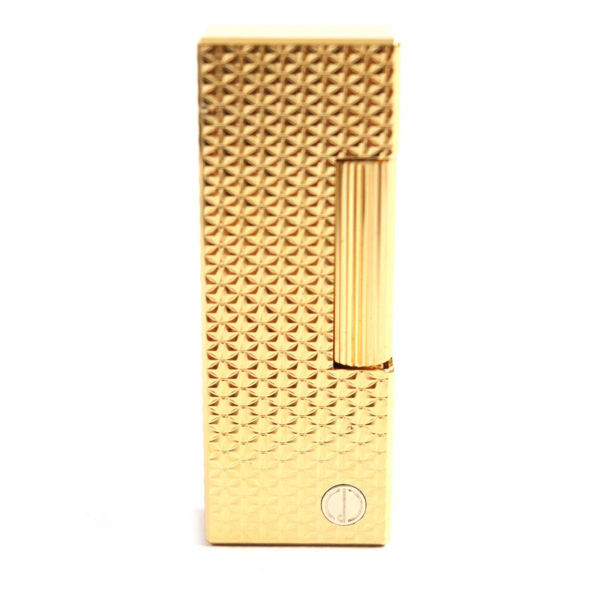 極美品▽dunhill ダンヒル トライアングル柄 ロゴ金具付き ローラー式