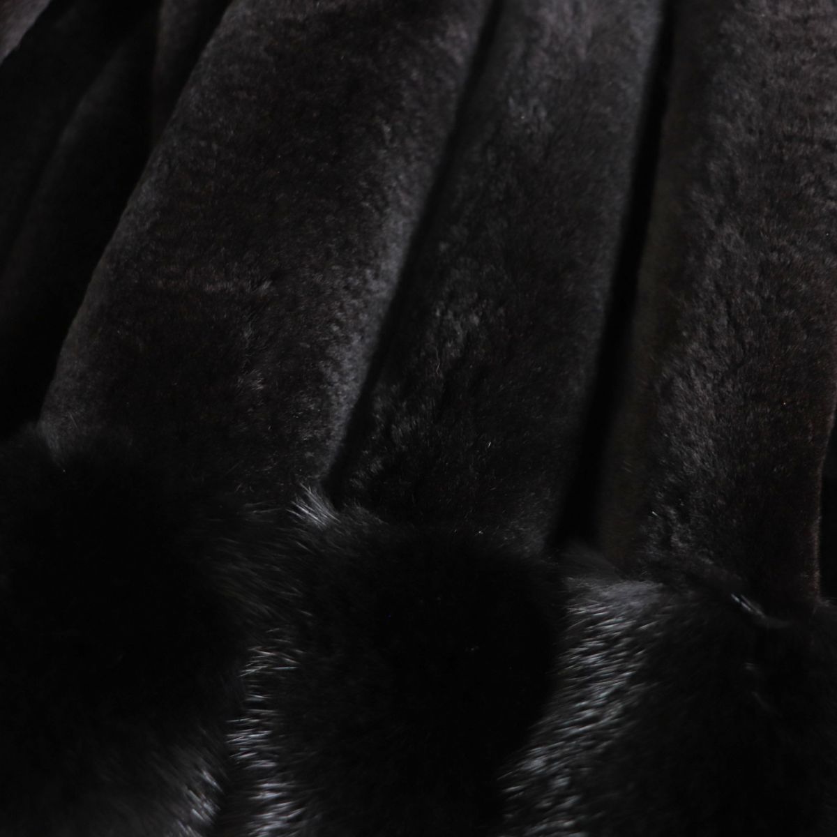 極美品☆SAGAMINK サガミンク シェアードミンク 切替デザイン 本毛皮コート ダークブラウン（ブラックに近い） F 毛質艶やか・柔らか◎_画像5