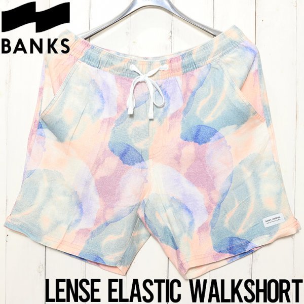 【送料無料】ハーフパンツ ショーツ リネン BANKS バンクス LENSE ELASTIC WALKSHORT BSE0042　 Lサイズ