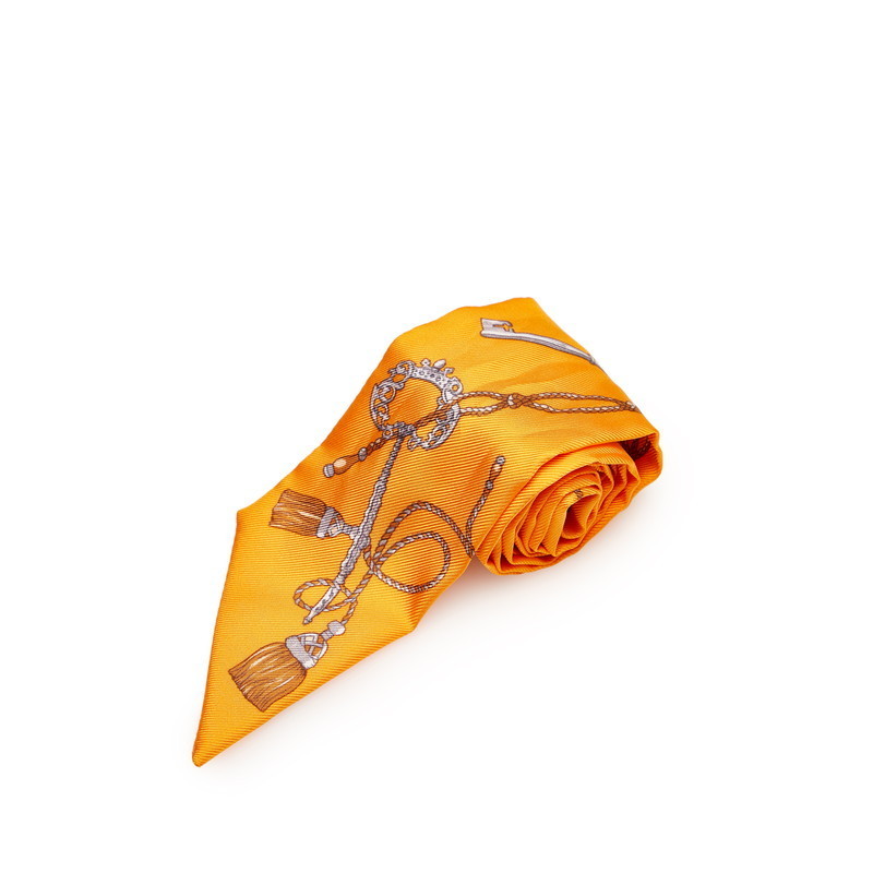 エルメス ツイリー レクレアポア 2本セット スカーフ オレンジ シルク