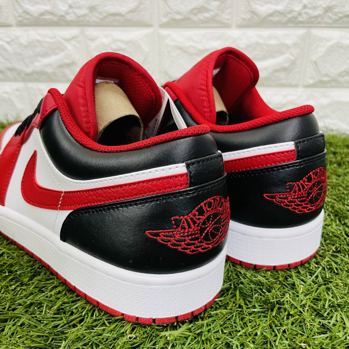 即決 ナイキ エアジョーダン 1 ロー NIKE AIR JORDAN 1 LOW AJ1 メンズ スニーカー 赤 白 黒 29.0cm 送料込み 553558-163_画像9