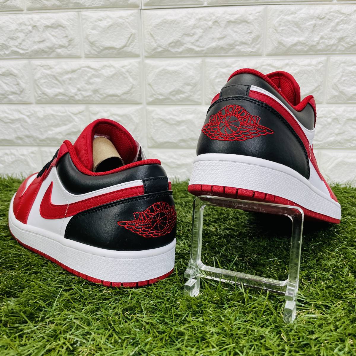 即決 ナイキ エアジョーダン 1 ロー NIKE AIR JORDAN 1 LOW AJ1 メンズ スニーカー 赤 白 黒 29.0cm 送料込み 553558-163_画像8