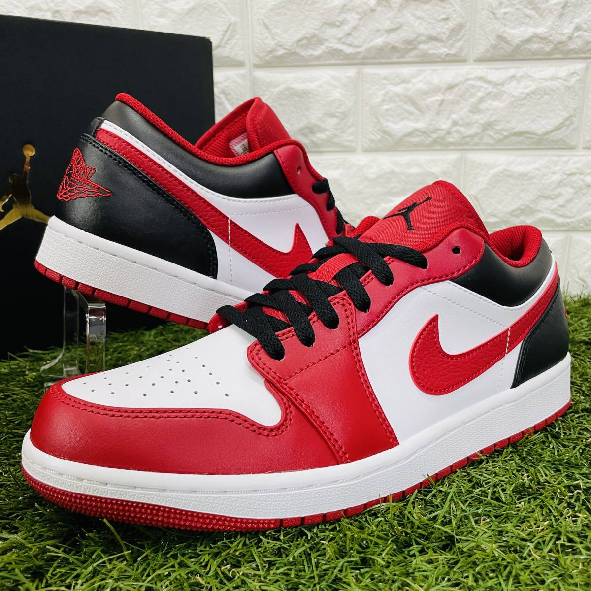 即決 ナイキ エアジョーダン 1 ロー NIKE AIR JORDAN 1 LOW AJ1 メンズ スニーカー 赤 白 黒 27.0cm 送料込み 553558-163_画像2