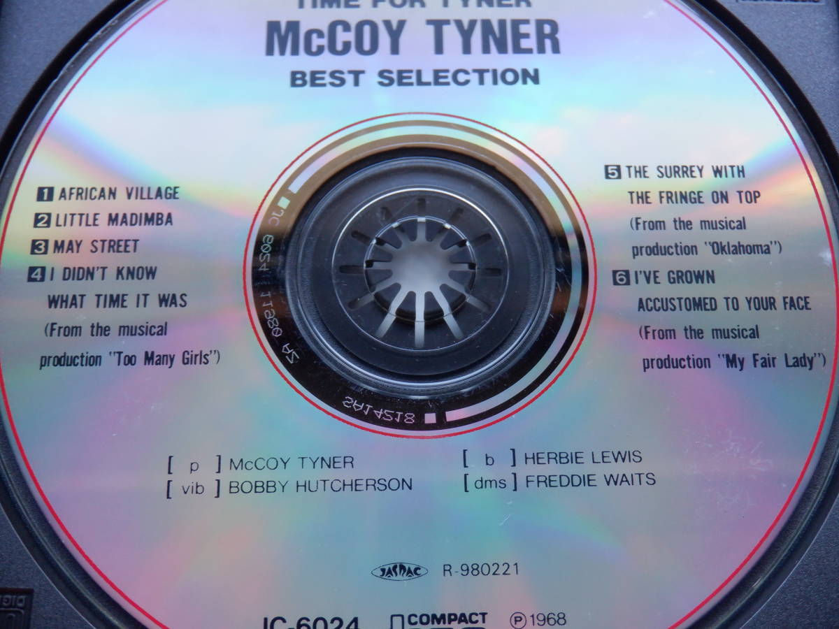 B7　中古CD　ジャズ『TIME　FOR　TYNER★ＭｃＣＯＹ　ＴＹＮＥＲ　ベストセレクション』_画像3