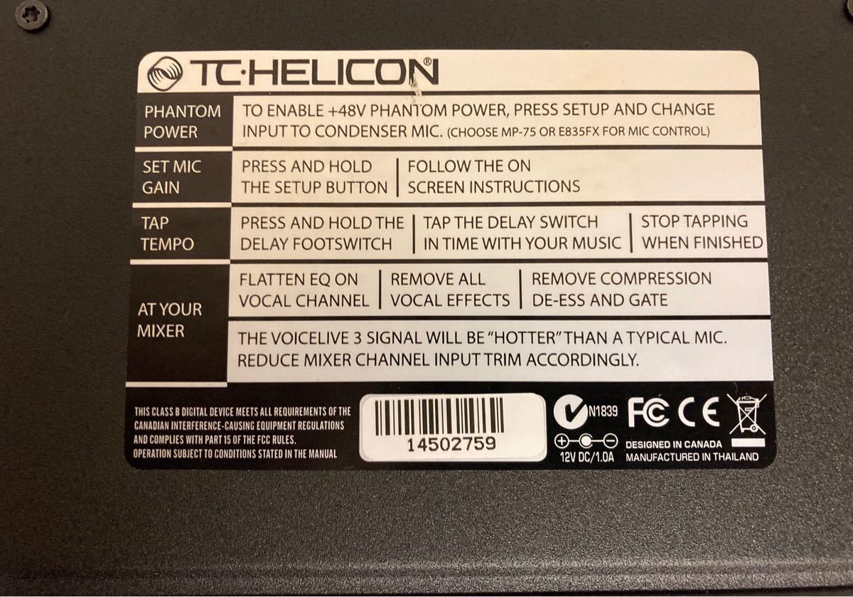 TC-HELICON VOICELIVE3 ボーカルエフェクター cnema.fr
