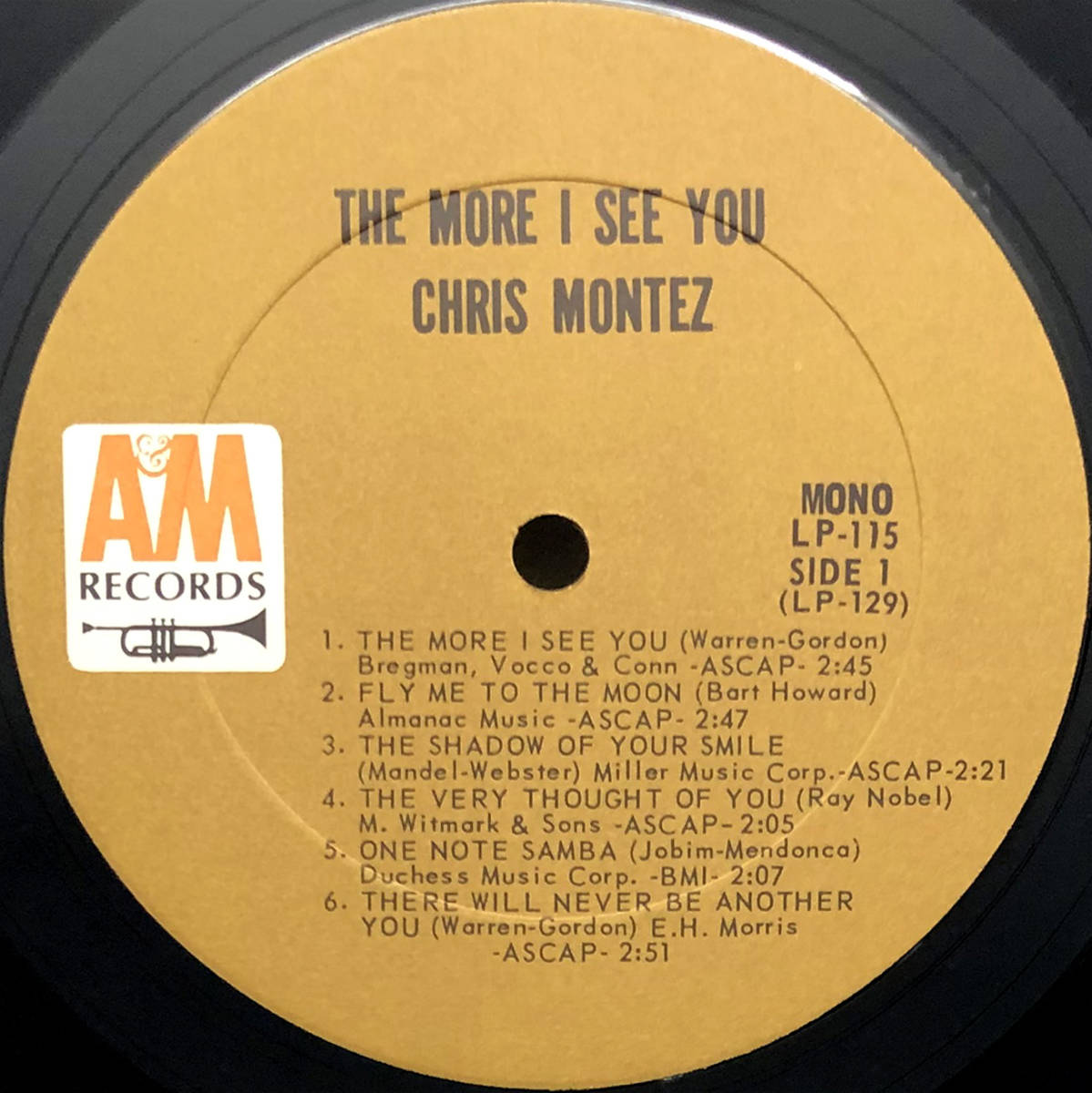 ★良盤 US ORIG MONO LP★CHRIS MONTEZ/The More I See You 1966年 Pro.TOMMY LiPUMA(ROGER NICHOLS),HERB ALPERT サバービア SOFT ROCK_画像3