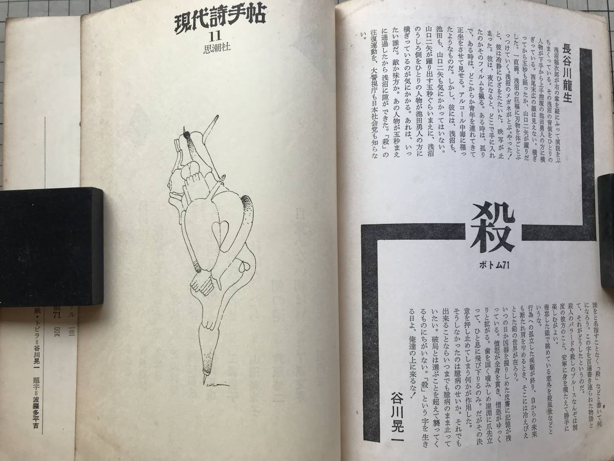 『現代詩手帖 1971年11月号』谷川晃一・赤瀬川原平・松田哲夫・巌谷国士・草森紳一・嵐山光三郎・高橋睦郎・平岡正明 他 思潮社 07269_画像2