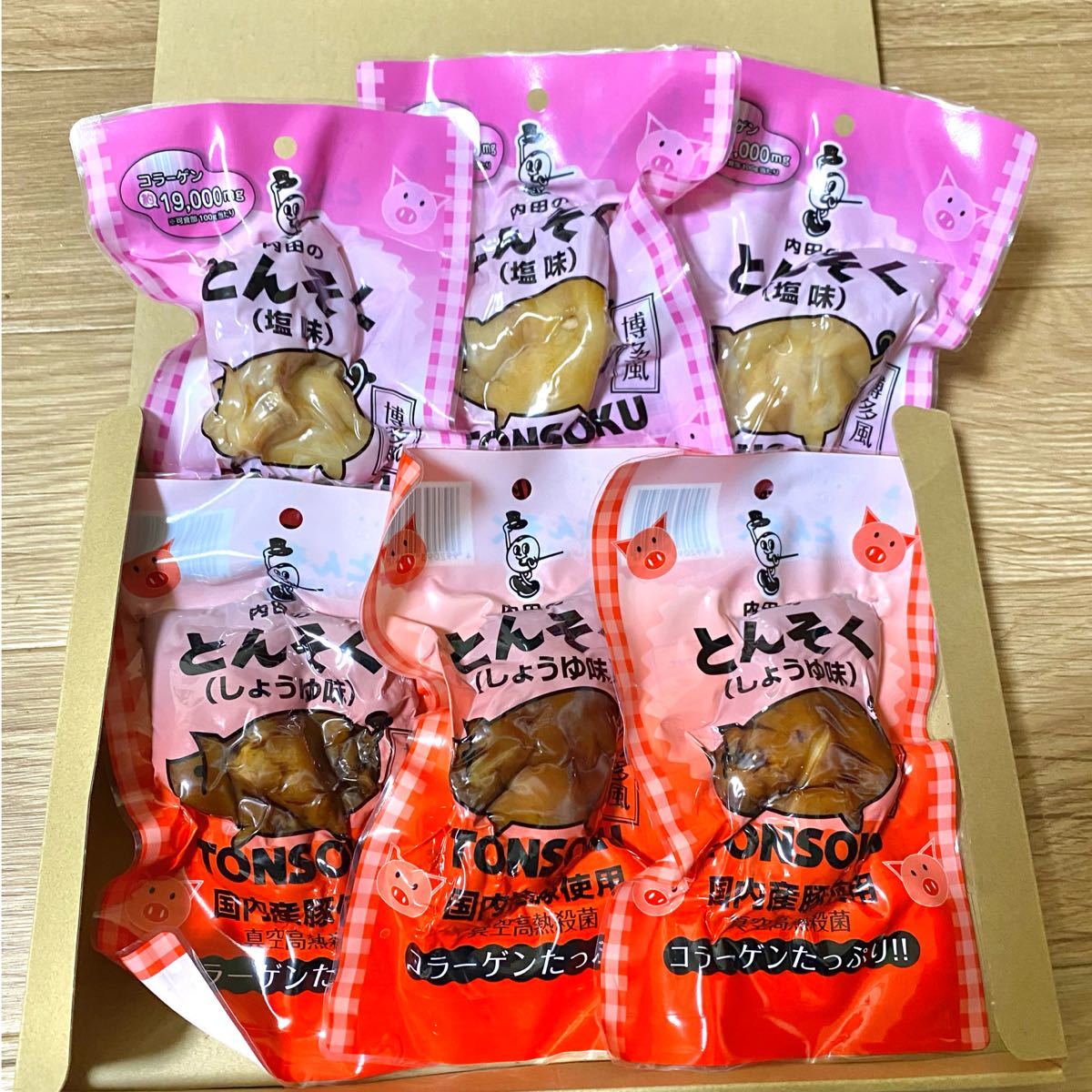 お買い得◎【九州博多風】 豚足 合計6本 ホルモン おつまみ 珍味 好きに 1_画像2