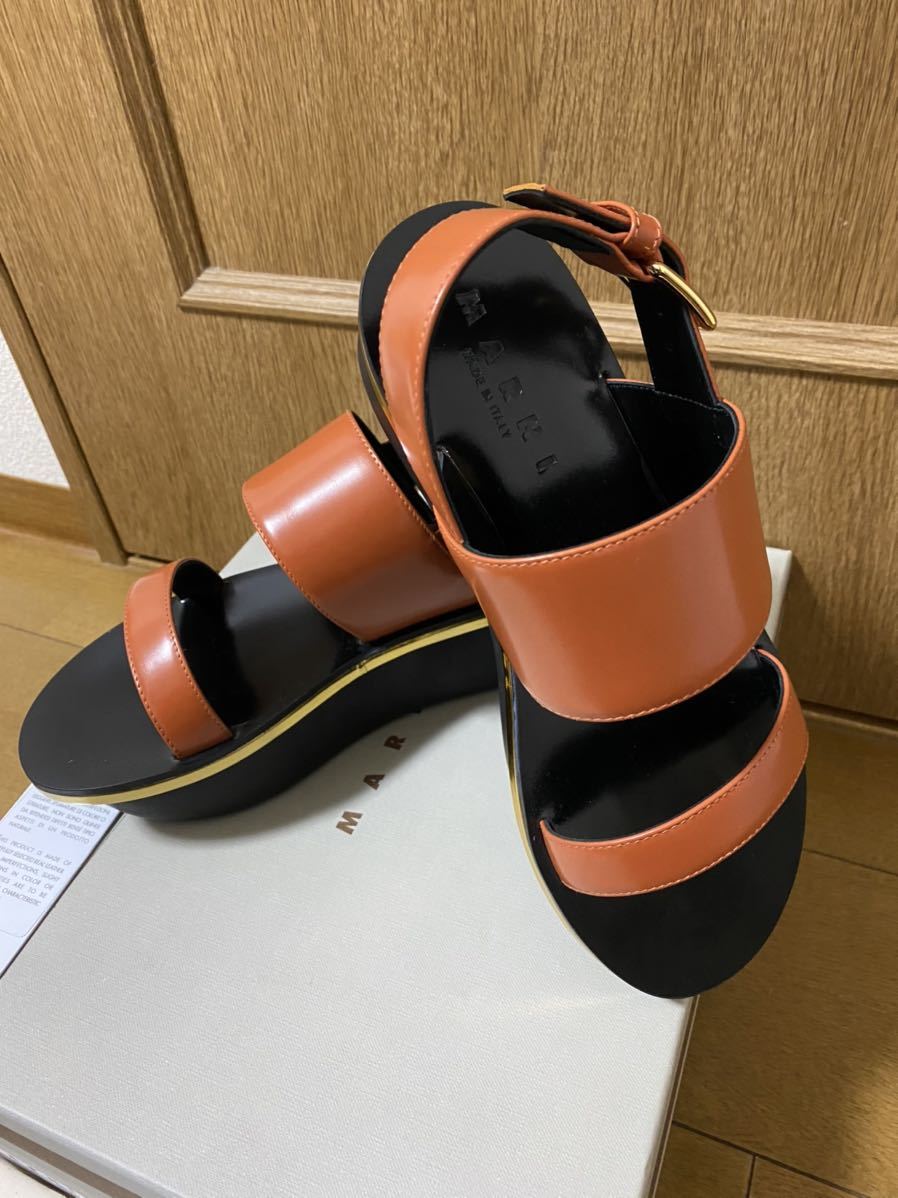 新品未使用> Marni マルニ サンダル 37 プラットフォーム スポーツ